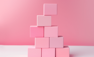 how to make ai: a metaphor of the components of ai based on pink building blocks
